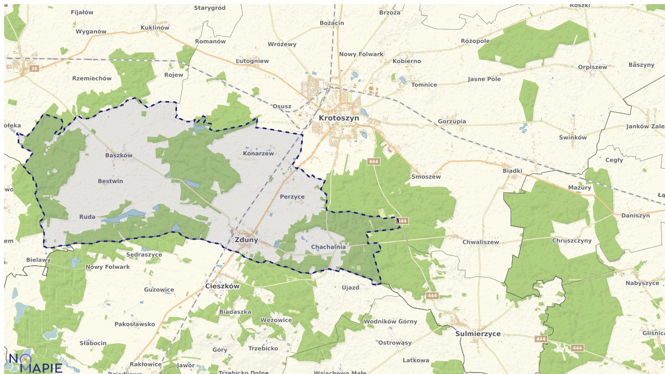 Mapa wyborów do sejmu Zduny